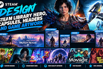 design steam library hero capsules headers and game artwork