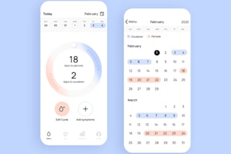 period tracker app health app hospital app tracker wellness fitness mobile app
