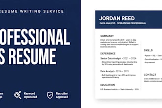 write ats resume professional CV cover letter linkedin