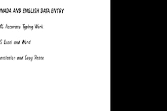 do professional kannada and english data entry typing work