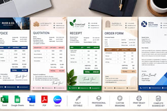 design editable xero invoice templates in excel google sheets word canva pdf