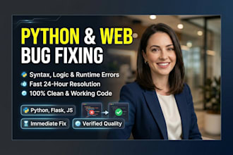 fix bugs in your python, flask or javascript code