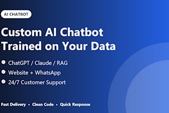 build a custom ai chatbot, chatgpt rag chatbot trained on your business data