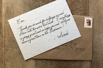 handwritten notes and letters for direct mail campaigns