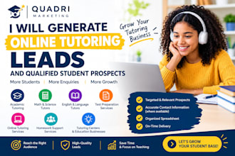 generate targeted online tutoring leads and qualified student prospects