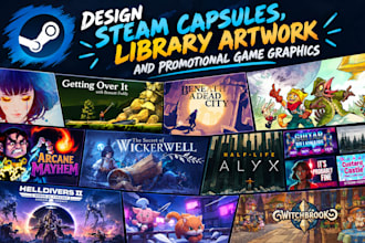 design steam capsules, library artwork and promotional game graphics