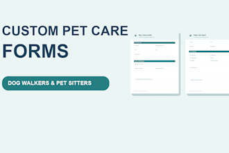 design branded pet sitting and dog walking client forms