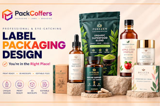 create premium product label and packaging label design