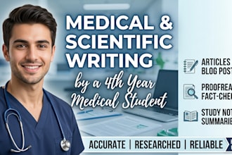 write and proofread medical and scientific content