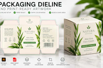 create packaging dieline and print ready artwork