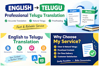 translate english to telugu and write telugu content