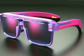 create 3d eyewear, sunglasses and optical frame models