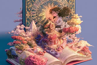 draw children book illustration and cover book with my style