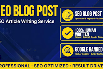 write 100 percent  human written SEO optimized blog post and article
