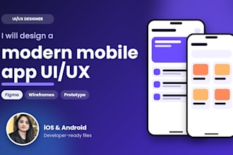 design a modern mobile app ui ux in figma