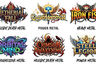 do death metal, power metal, progressive metal logo