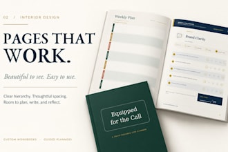 design KDP journal and workbook interiors for paperback
