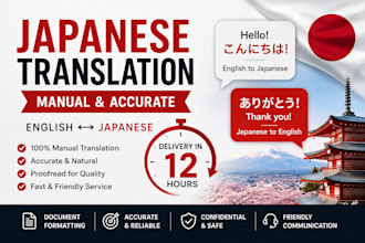 manually translate english to japanese