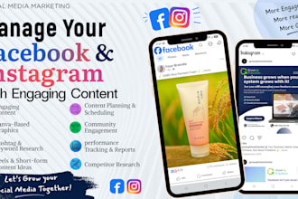 manage your facebook and instagram with engaging content