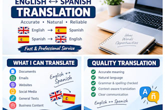 translate english to spanish and spanish to english