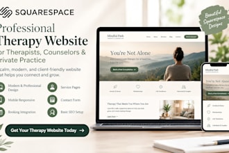 build squarespace therapy website for therapists, counselors,  private practice
