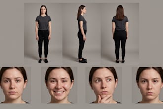 design a custom ai character with a reference sheet for your brand