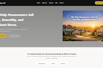 design a fast and modern front end landing page
