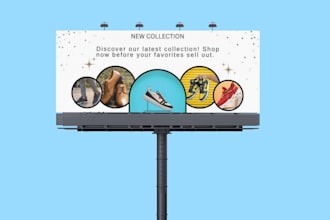 design modern billboard, signage, yards sign and signboard