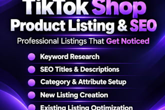 tiktok shop product listings and optimize them with SEO