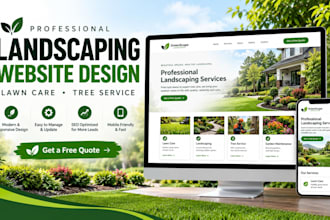 design landscaping website, lawn care and tree service website