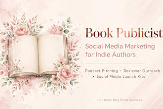 be your book publicist for podcast pitching reviews and social media marketing