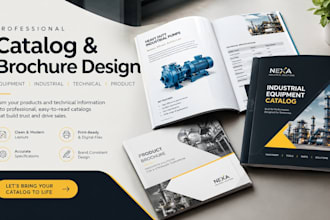 design equipment catalog, industrial catalog, technical catalog product brochure