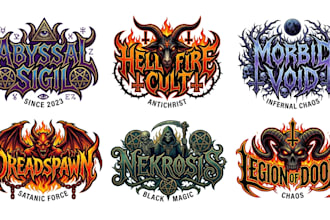 do occult metal, satanic metal and demonic metal logo