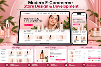 design a modern startup website and e commerce store