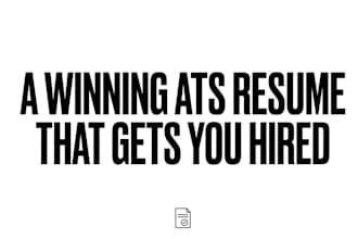 write, edit and professionally format you cv or resume