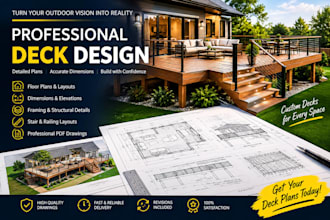 design professional deck plans, drawings and details