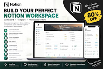 build your notion dashboard, template, and workspace system