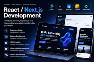 build a responsive react or nextjs website