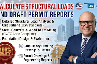 calculate structural load draft permit review report sealed and sign