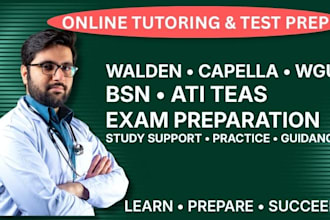 provide online tutoring for walden capella wgu bsn and teas