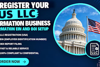 register your US llc formation business formation ein and boi setup