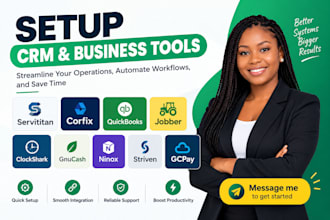 setup servicetitan corfix quickbooks jobber clockshark gnucash ninox gcpay