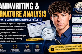 do forensic handwriting and signature analysis, comparison with forensic report