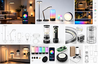 design smart lamps, led lights and iot lighting products