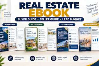 design real estate ebook, buyer guide, seller guide and lead magnet