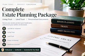 write a complete estate planning living trust and land trust
