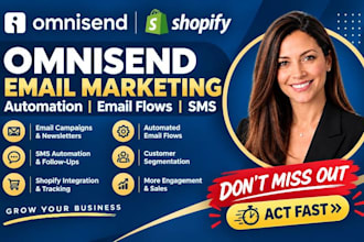 setup omnisend email marketing email flows SMS automation omnisend shopify