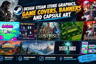 design custom steam capsule art and steam game cover art
