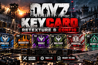 create custom dayz keycard retextures and config