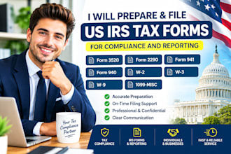 prepare and file US irs tax forms for compliance and reporting